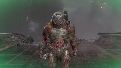 Killing the Icon of sin but with cheat codes in Doom eternal