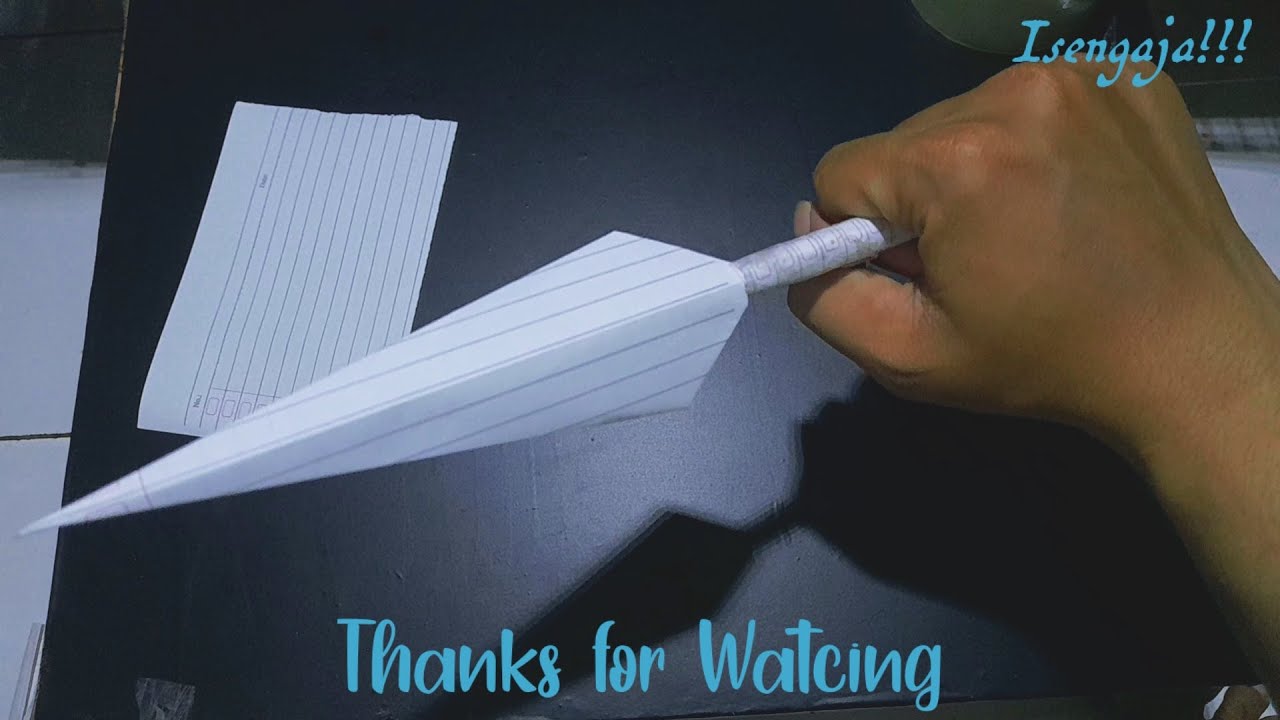 Membuat Origami Kunai dari Kertas Senjata Ninja YouTube