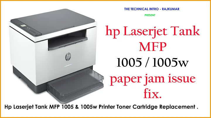 Hp LaserJet Tank MFP 1005w printer paper jam fix || Hp LJ Tank 1005w Toner Cartridge Replacement .