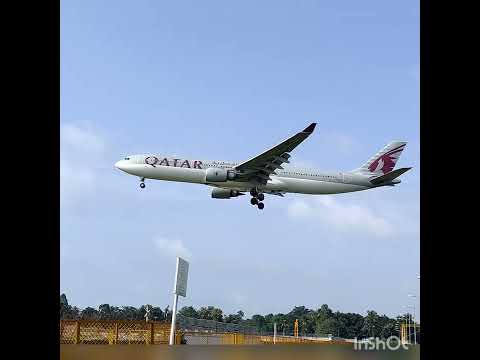 Qatar Airways QR 514 bound from Doha landing at Cochin International Airport Terminal 3#qatarairways