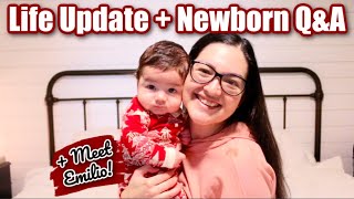 ✨NEW Life Update! Newborn Q &amp; A + Meet Emilio! | Baby&#39;s Name, Bacteria Infection, Granuloma + MORE!