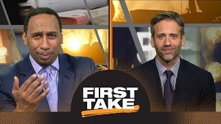 Stephen A. loses it when Max blames him for Markelle Fultz's broken shot | First Take | ESPN