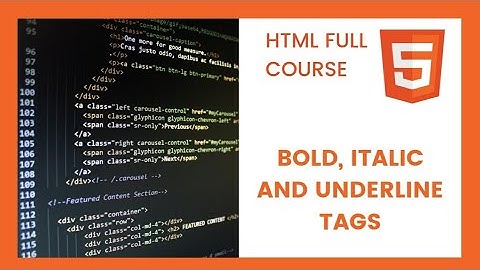 bold,italic and underline tags | html tutorial 1 [ part 6 ]