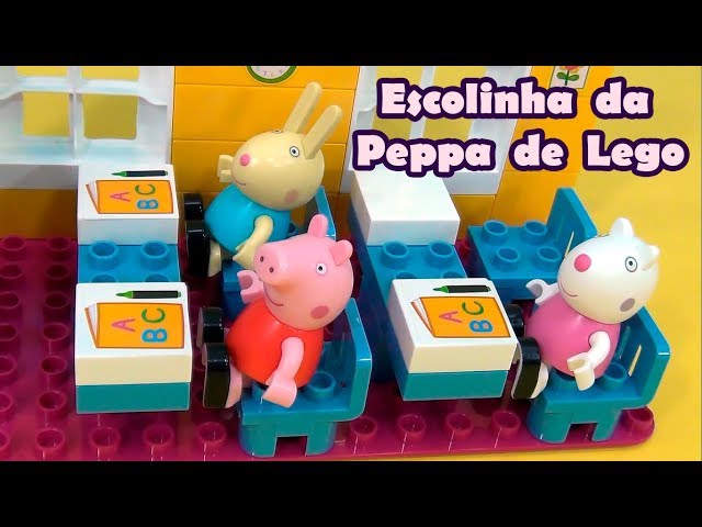 Peppa Pig Casa de Lego com Toboágua! Peppa Pig Lego House with waterslide! # peppapig #lego #peppa 