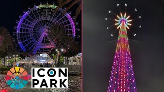 ICON Park Orlando Vlog November 2021 - Starflyer Ride & Drop Tower Construction!