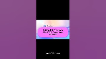 5 Copilot Prompts That Will Save You HOURS #microsoftcopilot #microsoft #copilot #ai #office365