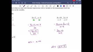 Math 30-2 Lesson 4 Rational Expressions