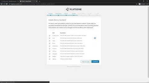 Flatsome theme installation and demo content import