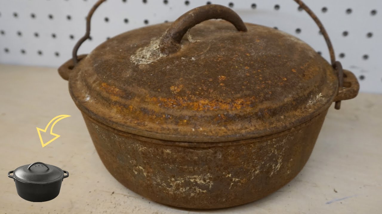 Little Heart Shaped Surprise on this Lodge Dutch Oven Lid I'm Restoring! :  r/castiron