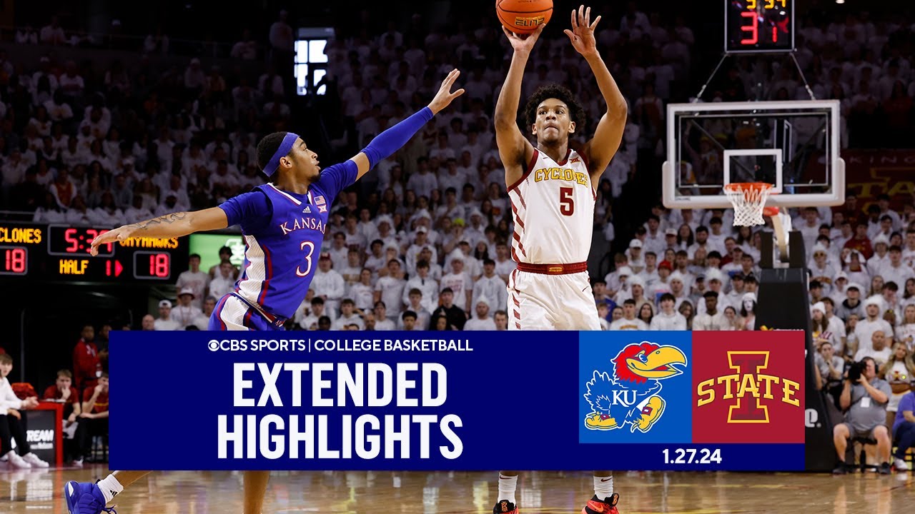 No 7 Kansas at No 23 Iowa State College Basketball Extended Highlights I CBS Sports