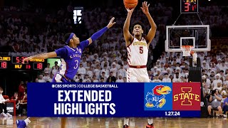 No. 7 Kansas at No. 23 Iowa State: College Basketball Extended Highlights I CBS Sports