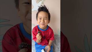 Kai’s first chocolate taste test!