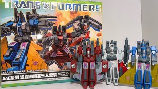 Transformers G1 cone heads Dirge, Thrust & Ramjet review. Auldey Alpha Action seekers elite AAE