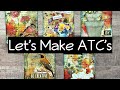 ATC’s | Using Napkins | #atc #artisttradingcards #masterboards