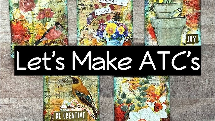 Fabric Collaged Artist Trading Cards (ATCs) - A Tutorial