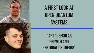 Intro to open quantum systems 1/3