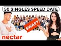 50 singles speed date in front of strangers | vs 1