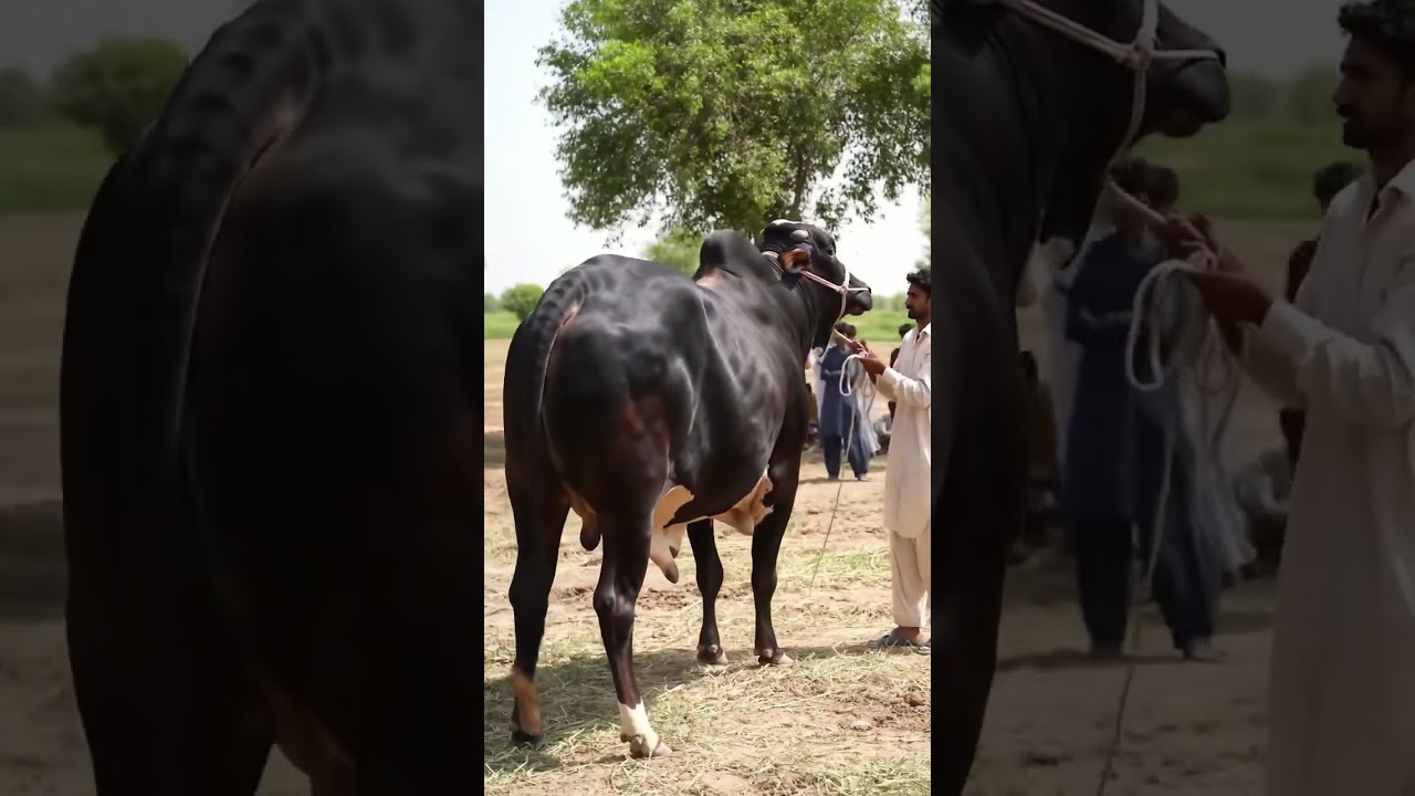 Watch the stunning Pure Black Bull 🐂 