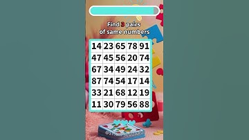 🔗Brain exercise l Search for Matching Numbers