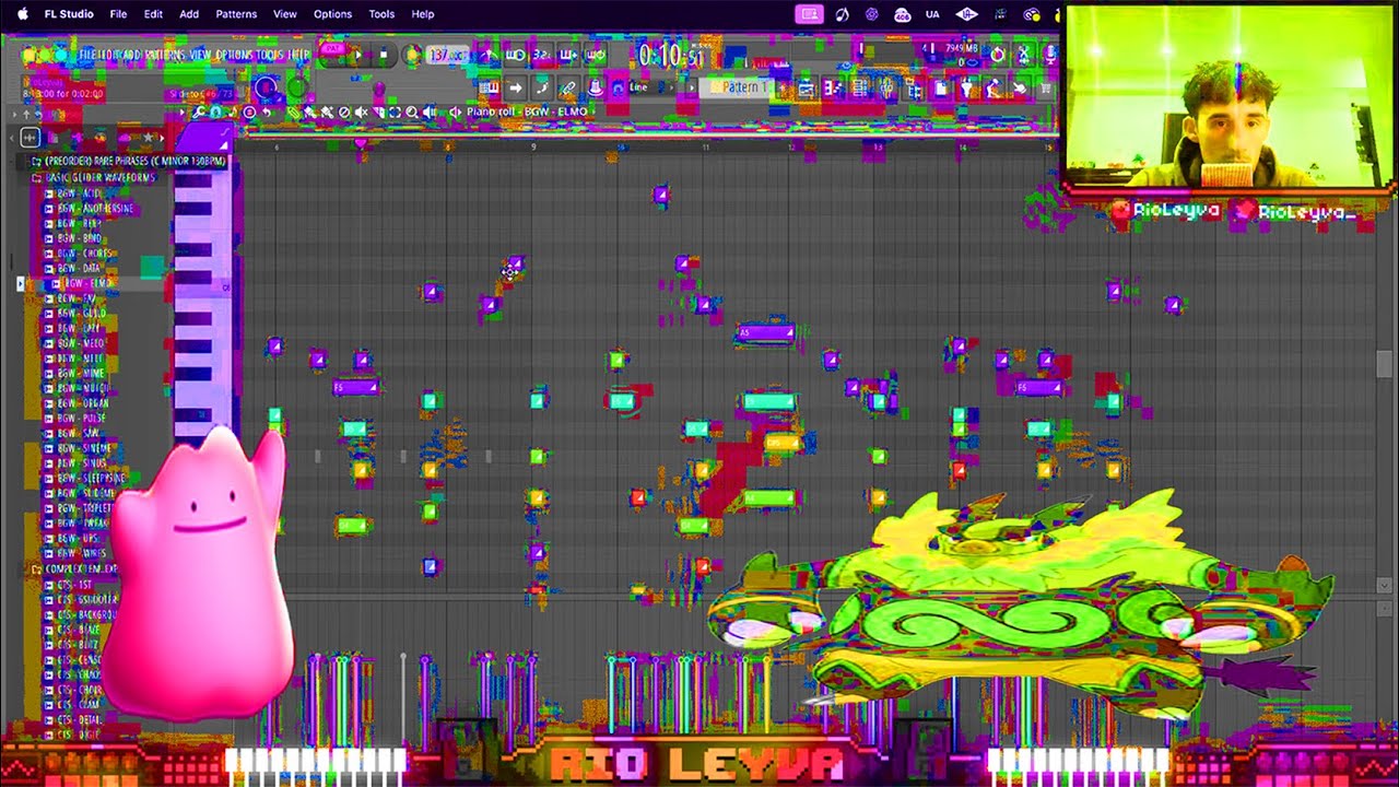 RIO LEYVA MAKING PLEASANT BEATS IN FL STUDIO