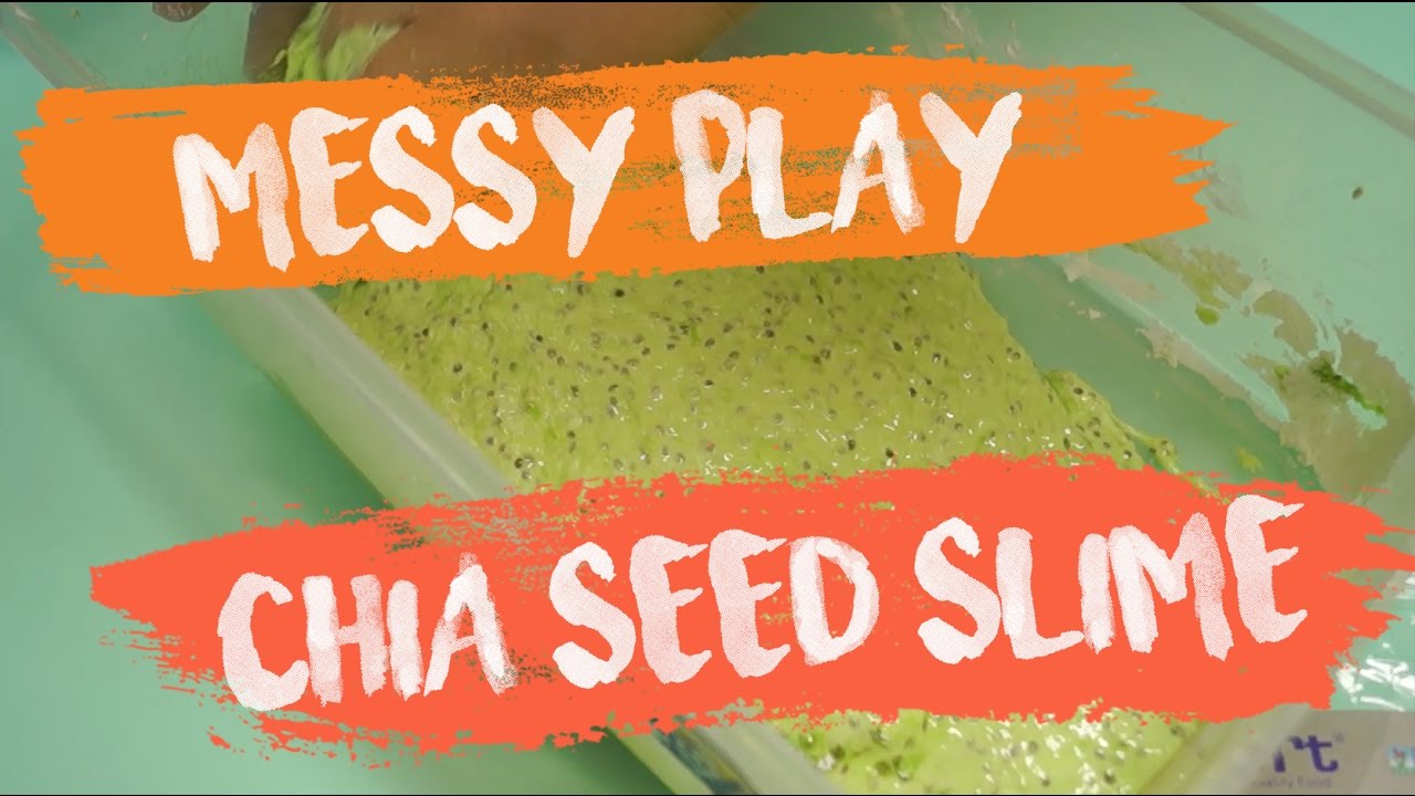 Stretch your Child with Stretchy Chia Seed Slime! Messy Play YouTube