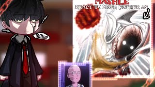 Mashle react to saitama as Mash father || Manga spoilers || mashle magic and muscles React