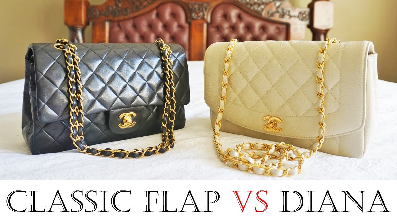DETAILED REVIEW Chanel Diana VS Classic Flap | Vintage Chanel Double flap  bag VS Single flap - YouTube