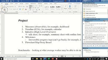 JasperActive Word 2019 Lesson 3: Organizing List Information Part 1
