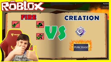 Creation vs Fire in Elemental Battlegrounds [ROBLOX]