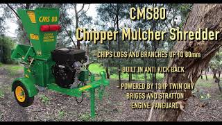 The Versatile Red Roo Chipper Mulcher Shredder CMS80