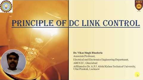 Principle of DC Link Control