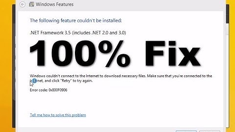 How to Fix Net FrameWork 3.5 For windows 8 and 8.1