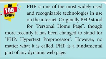 INTRODUCTION TO HYPERTEXT PRE-PROCESSOR