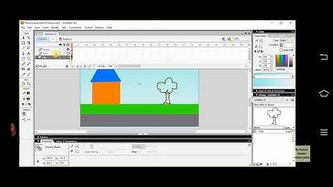 Creating an animation with multiple layers in flash (7th Class)