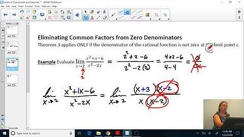 Limits of Polynomials and Rational Functions