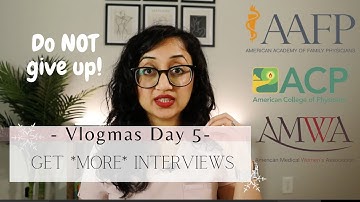 Do THIS to get *more* RESIDENCY INTERVIEWS! | Vlogmas Day 5