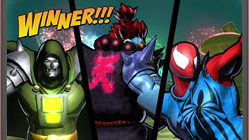 ULTIMATE MARVEL VS. CAPCOM 3 Doctor Doom,Spiderman,Akuma Requested Gameplay