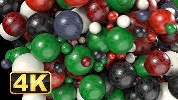 4K Abstract Swarm of Colored Balls! 1 Hour Calming Video for Relaxing