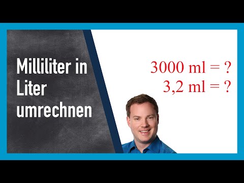 Milliliter in Liter umrechnen (ml in l)