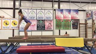 Back handspring step out layout two feet