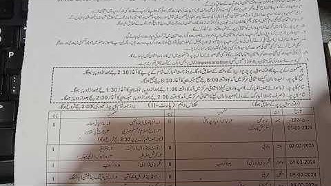 Download date sheet of 10th class 2024 gujranwala board