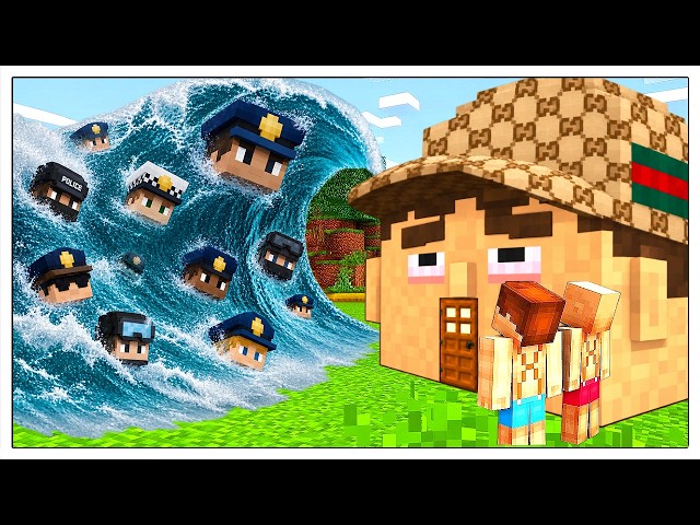 TSUNAMI POLIZIA CONTRO BASE MARANZA! - Minecraft ITA