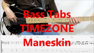 Maneskin - Timezone (BASS COVER TABS) Resimi