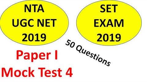 Mock Test 4 Teaching aptitude paper 1 of UGC NTA NET AND SET EXAM.