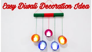DIY Diwali Decoration Idea | Diwali Home Decor Idea Using Tissue Box | Diwali Wall Hanging Idea.