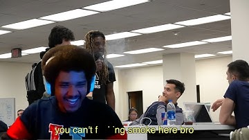 Obnoxiously Vaping In The Library Prank