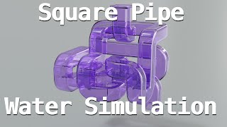 Square Glass Pipe Water Simulation - Mantaflow - Cycles (Kinda Like Pipes Screensaver) Blender 3.5.1