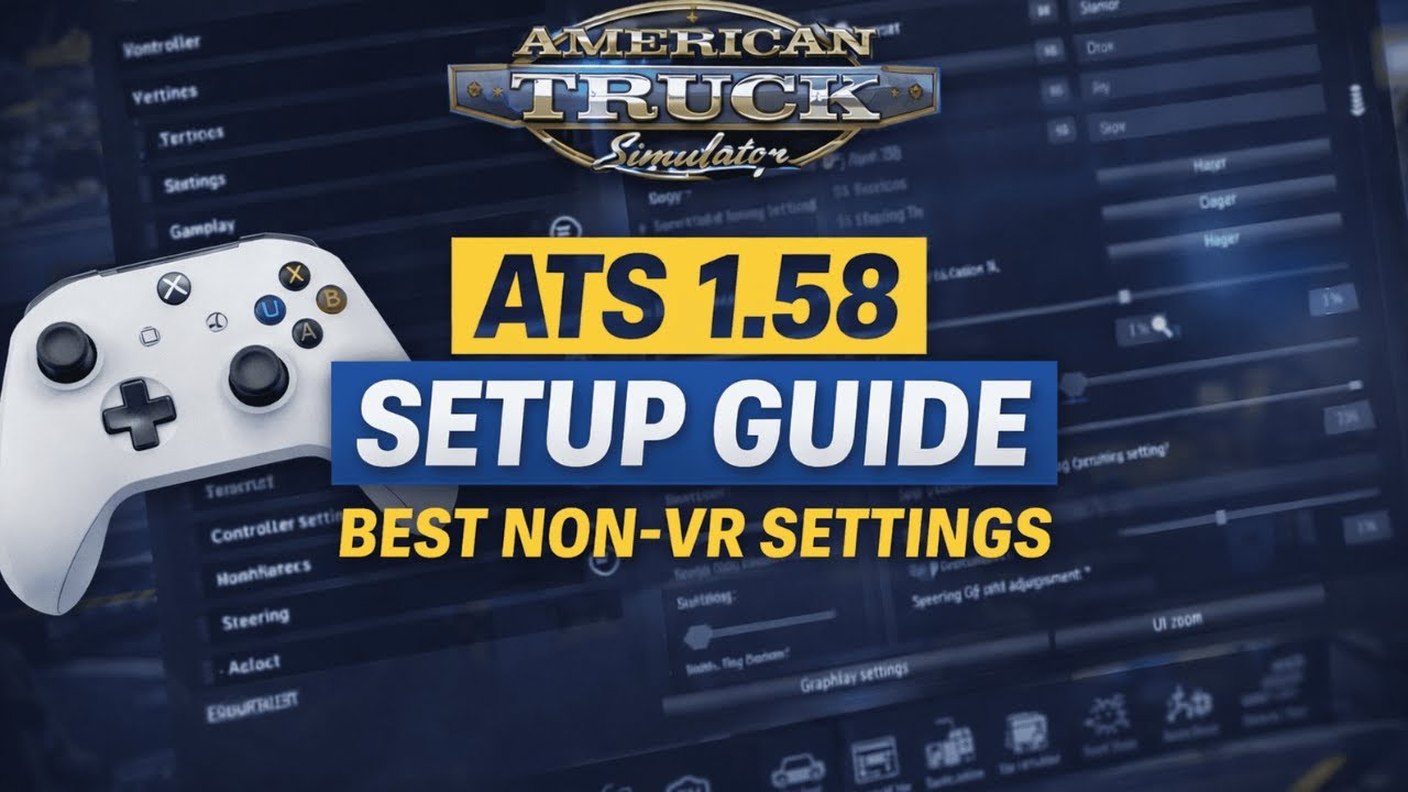 ATS 1.58 Beta Full Guide | Non-VR Setup From New Career to Road - YouTube