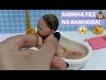 Aninha fez  na banheira  mini beb reborn de silicone slido