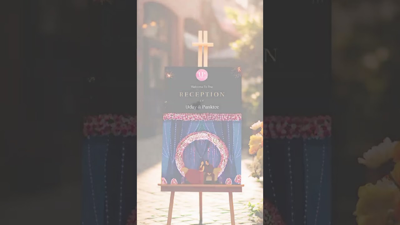 Uday and Pankti's standee design | Standee design 2024 | Wedding season 2024 | Morphic weds